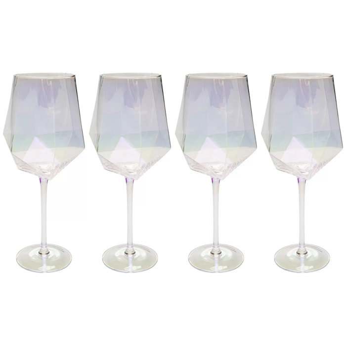 Verres à vin rouge Diamond set de 4 Kare Design