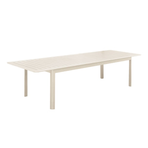 Table de jardin beige SEATTLE extensible aluminium. 10 places. 227 / 290 x 100 x 75 cm