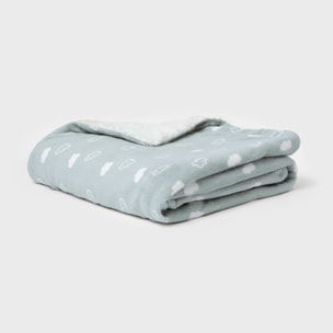 Manta sherpa Nube New Verde Tiffany