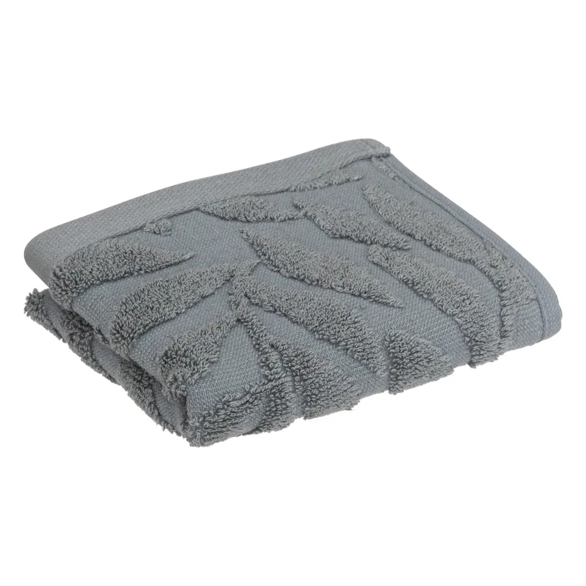 Serviette de toillette "Sea View" coton gris ardoise 30x50cm