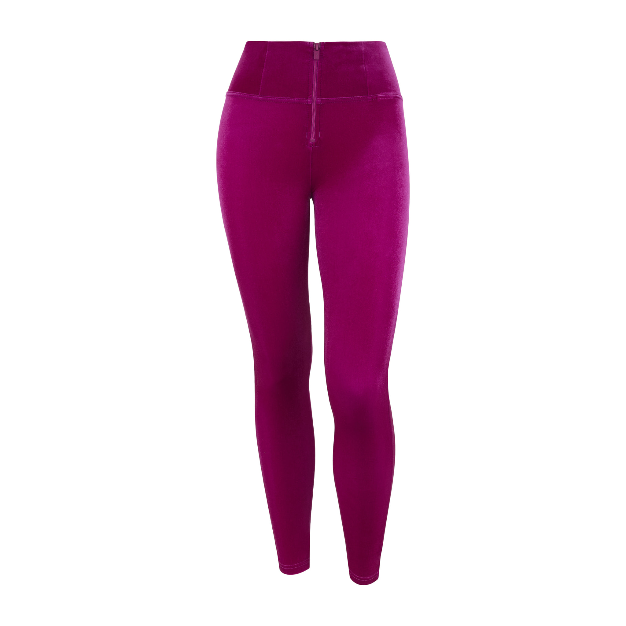 Pantaloni WR.UP® superskinny vita alta effetto velluto
