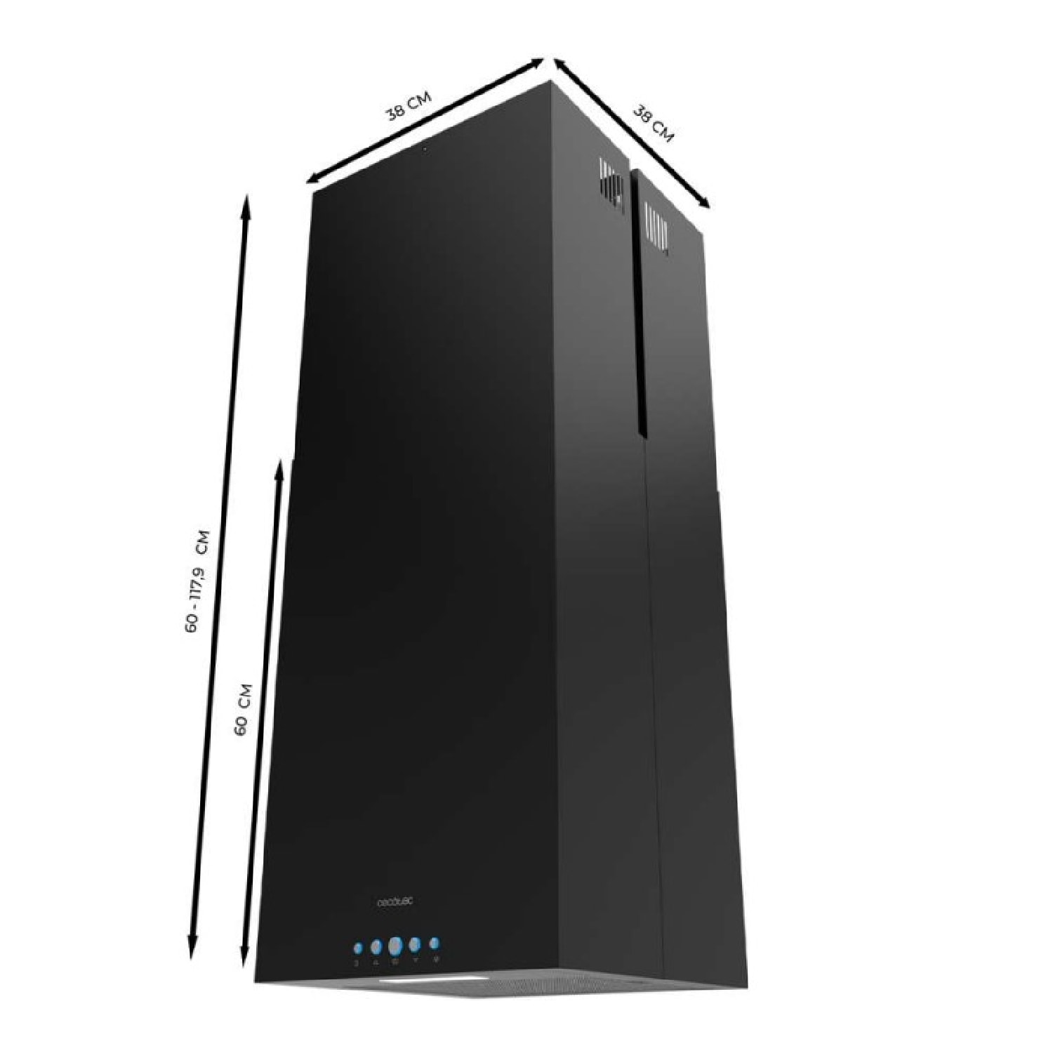 Cecotec Hotte îlot Bolero Flux ICT 388000 Black A++