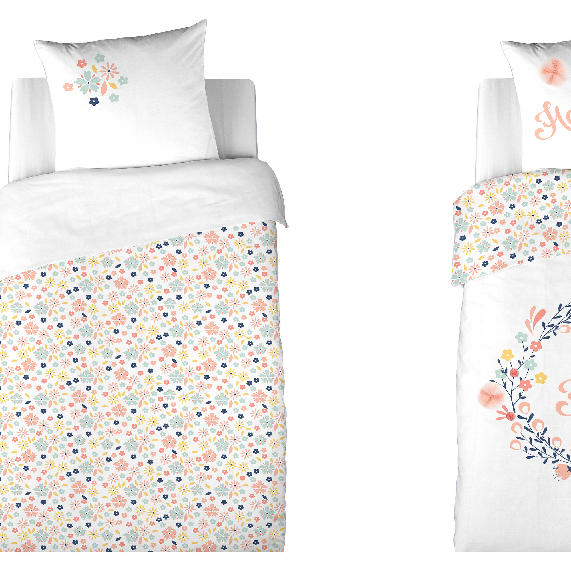 Parure de lit enfant 100% coton - Hello