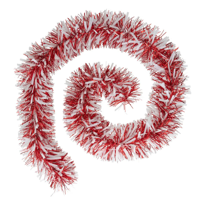 Guirlande de Noël boa 150x8x2m rouge et blanc