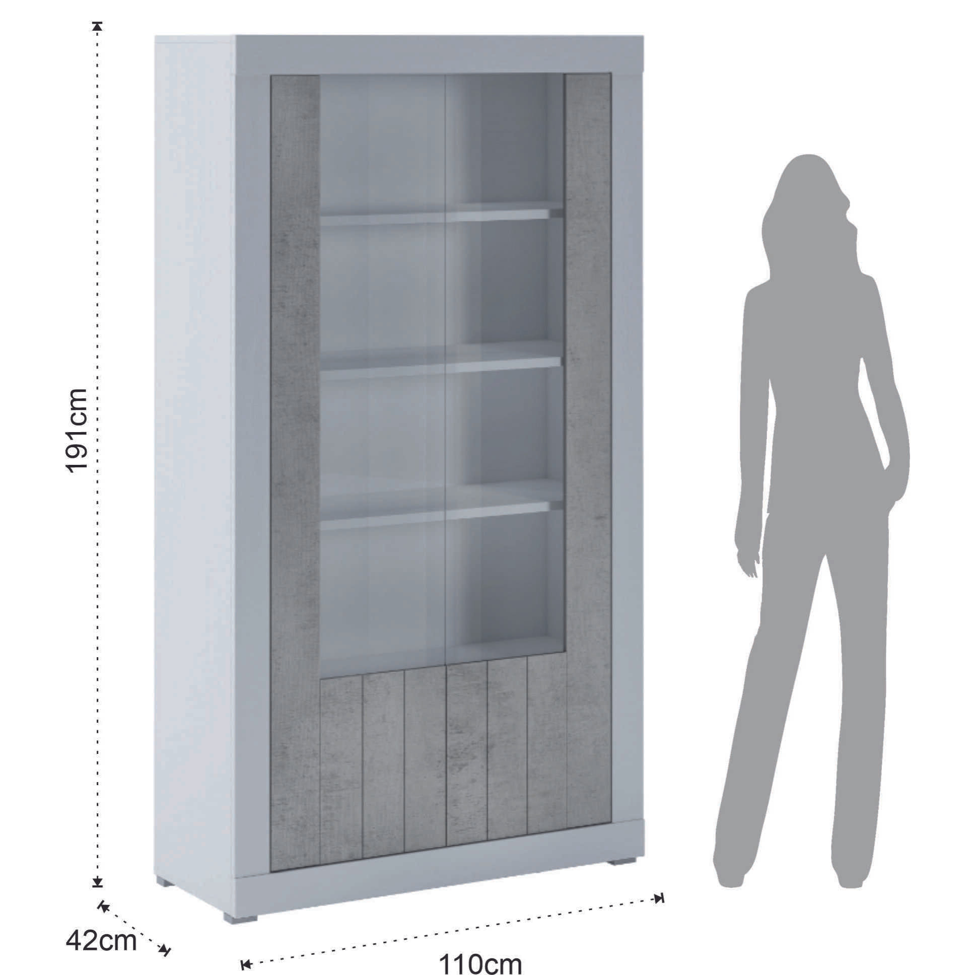 Tomasucci VITRINE CLARKE CEMENT Multicolore