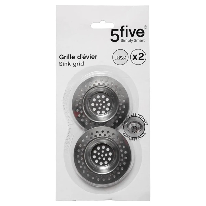 Lot de 2 grilles d'évier