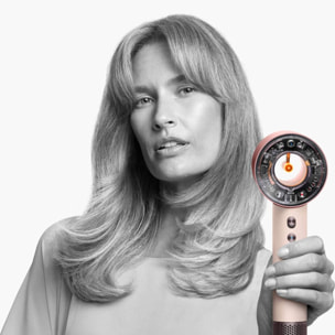 Sèche-cheveux Dyson Supersonic Nural™ - Cheveux raides à ondulés (Velours Rouge/Or)