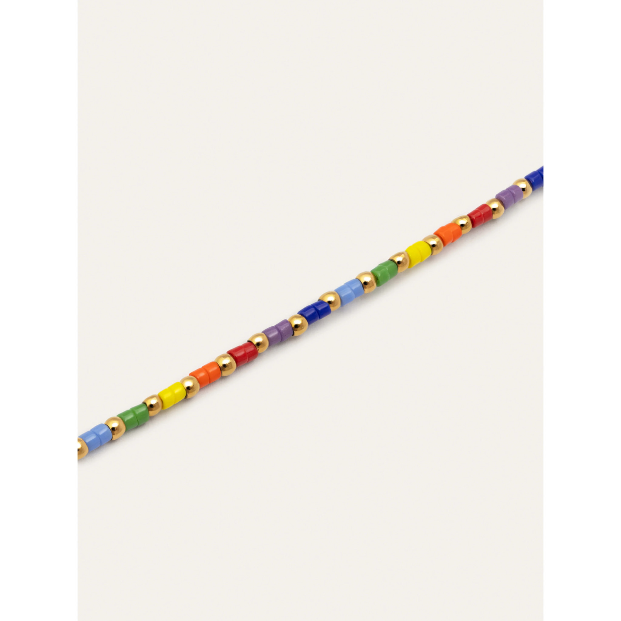 Tobillera Rainbow Acero Baño Oro