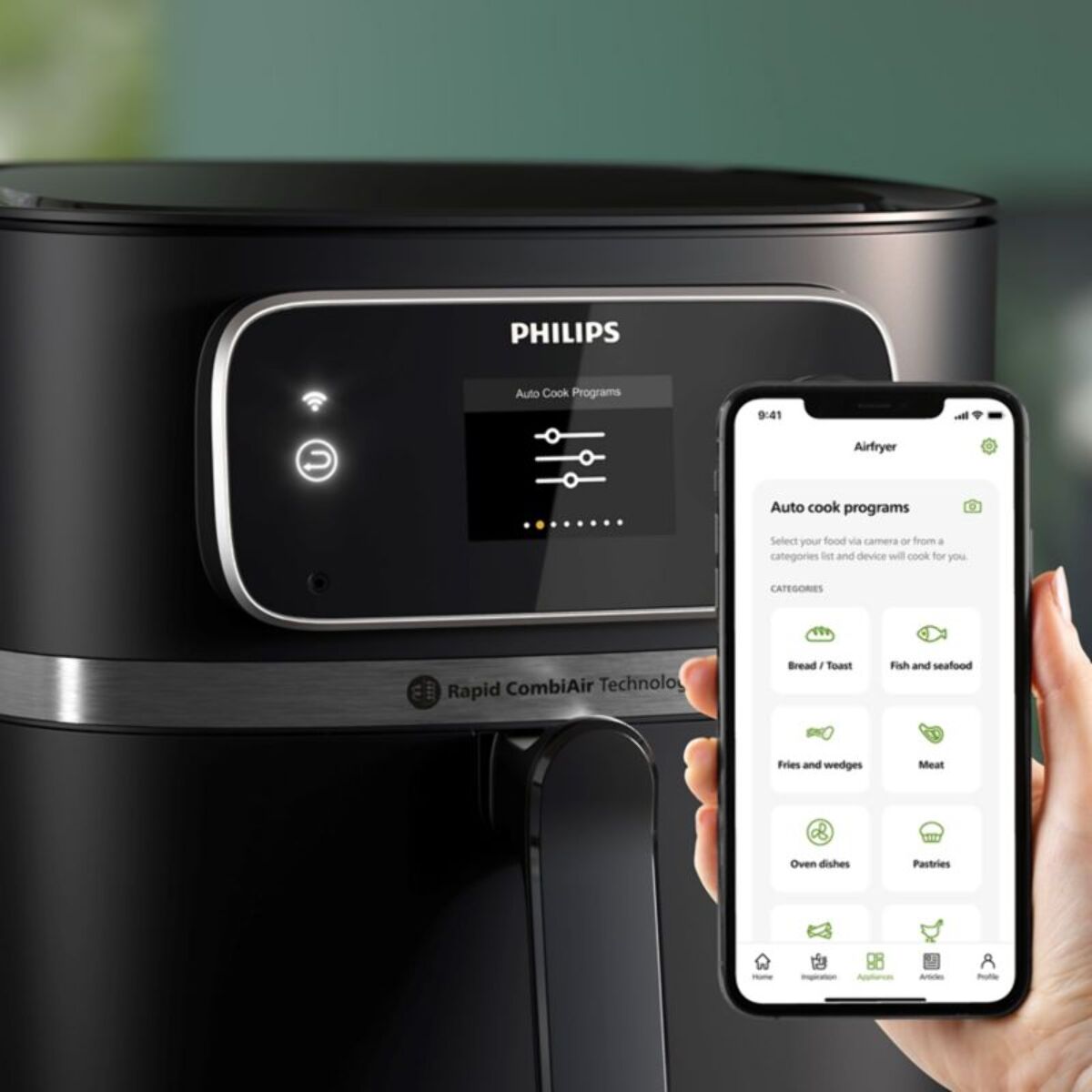Friteuse sans huile PHILIPS Series 7000 XXL 8,3L HD9880/90 avec sonde