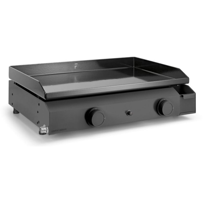 Plancha gaz FORGE ADOUR Base 60 Acier 2 brûleurs à poser, 57.5x37.9 cm