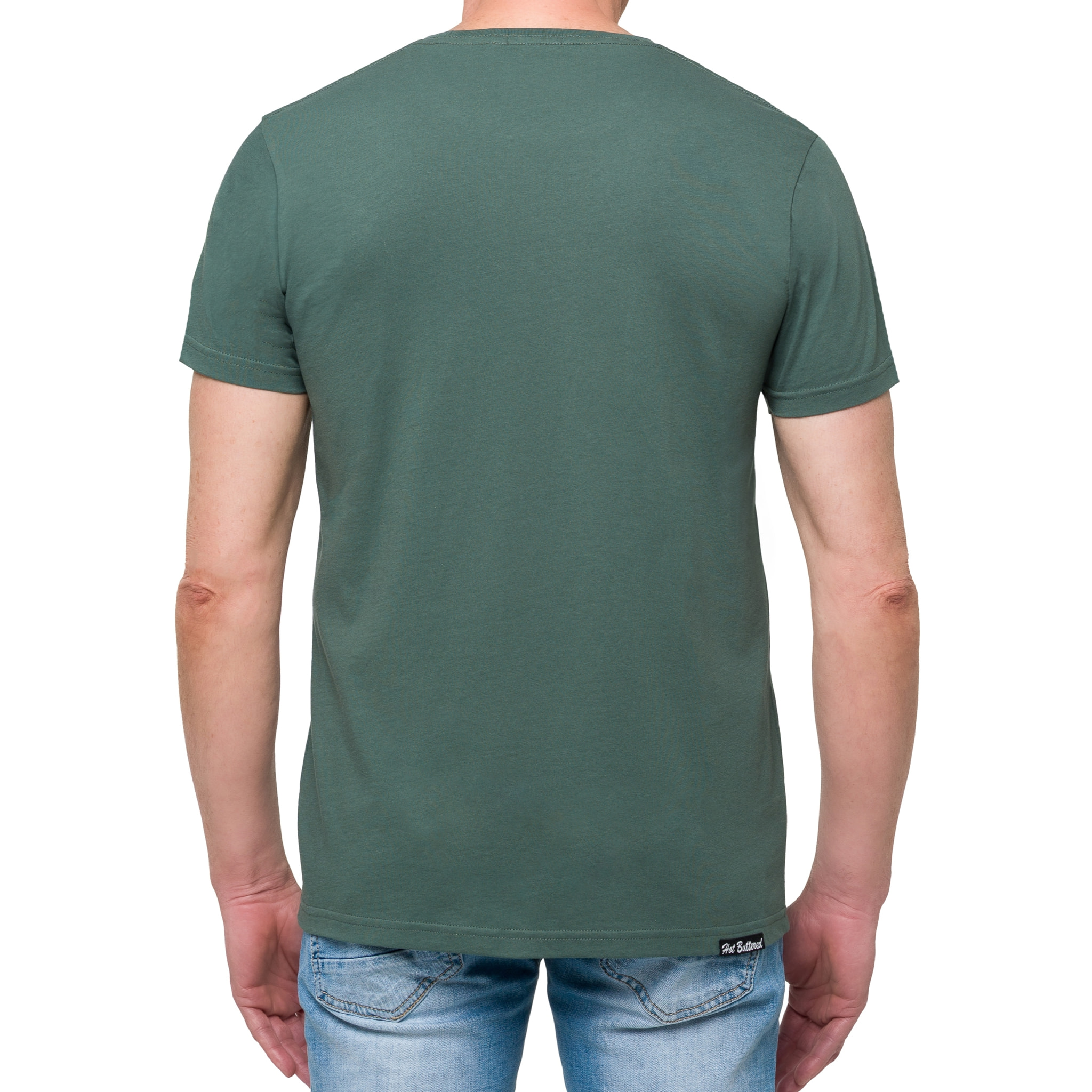 Camiseta de algodón 150 gr Hot Buttered Aboriginal Color Verde Matcha
