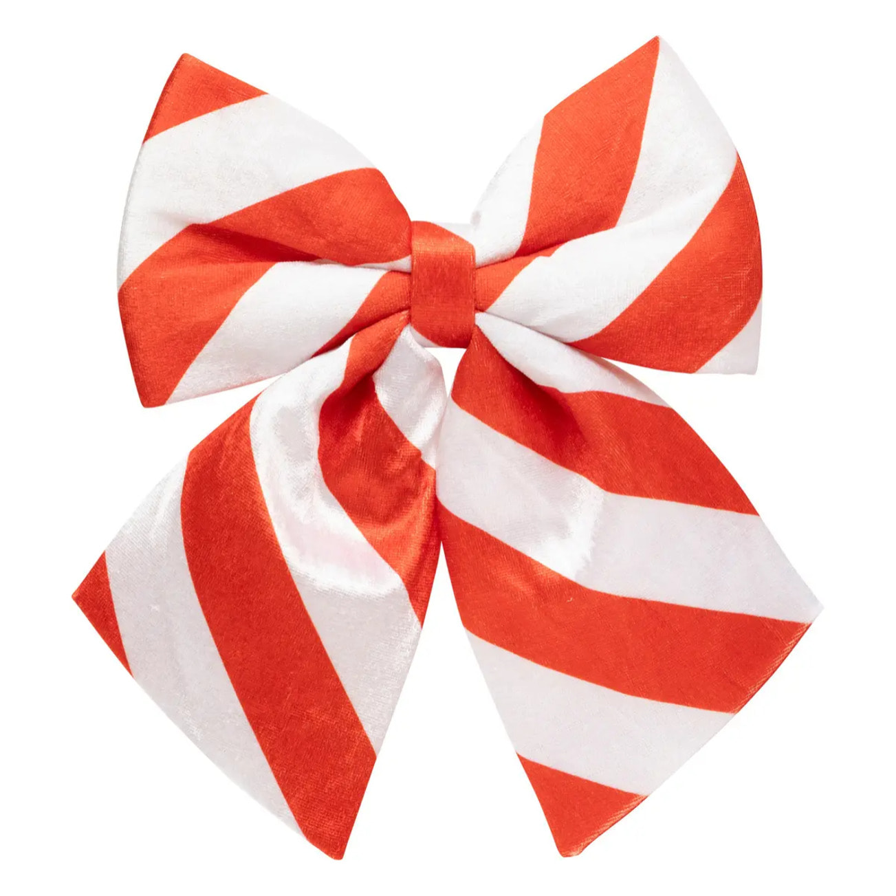 Nœud déco rayures 20x24cm rouge et blanc