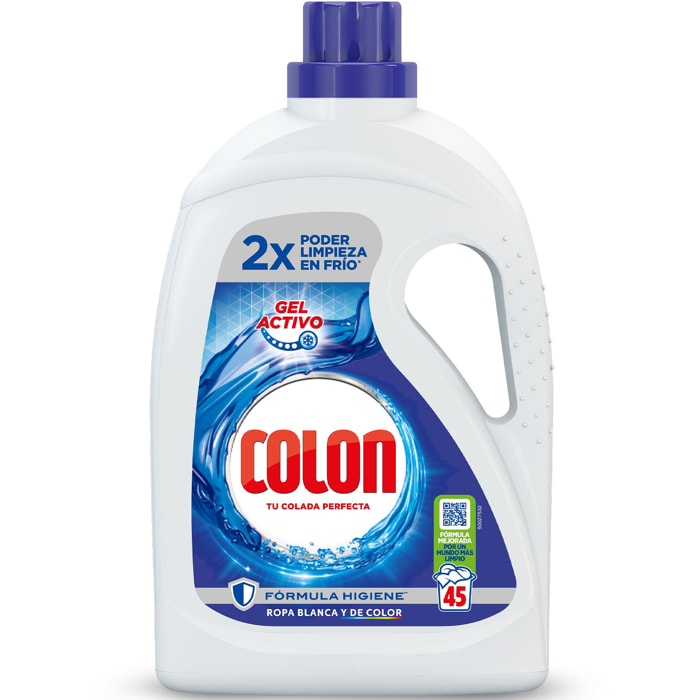 Colon Gel Activo Detergente para la lavadora Gel 45 lavados