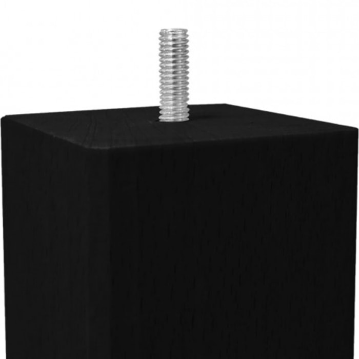 Pieds de lit 10 cm carrés en bois - 4 coloris - lot de 4 - EDDY