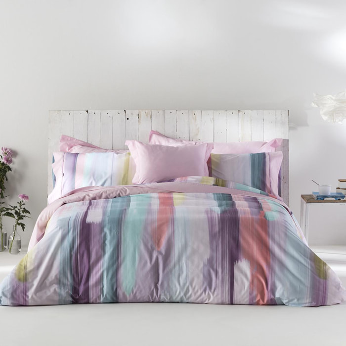 Housse de couette LOANE en coton - rose - vendue seule