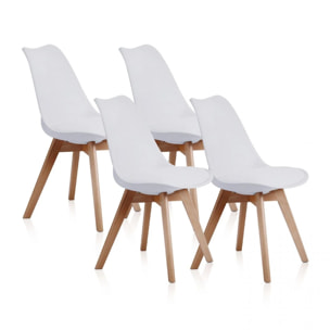 Pack 4 sillas Bistro Blanco
