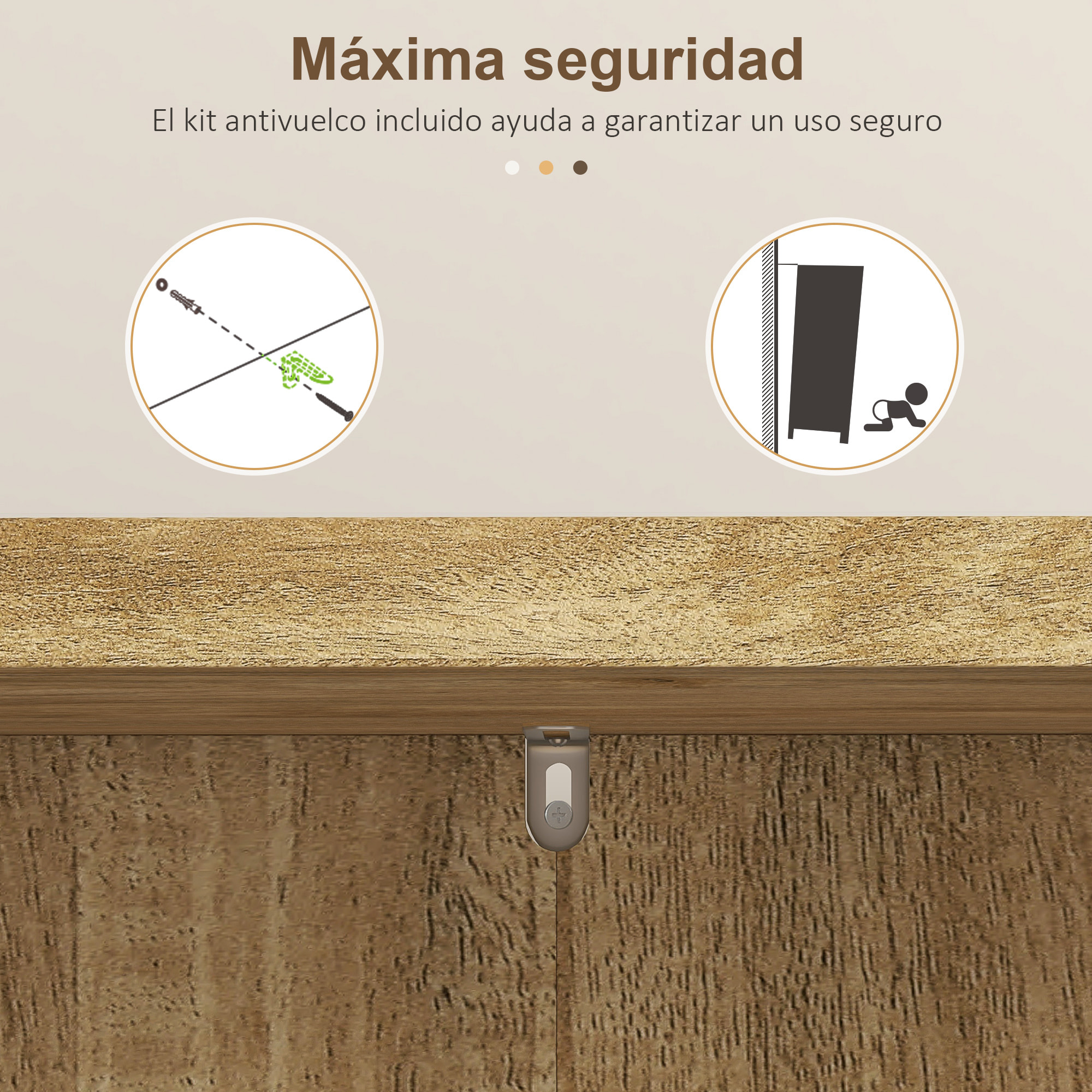 Armario de Cocina Armario Despensa Cocina con 2 Puertas de Ratán y 16 Estantes Alacena Moderna con Estantes Ajustables para Comedor Salón 60x30x104 cm Natural