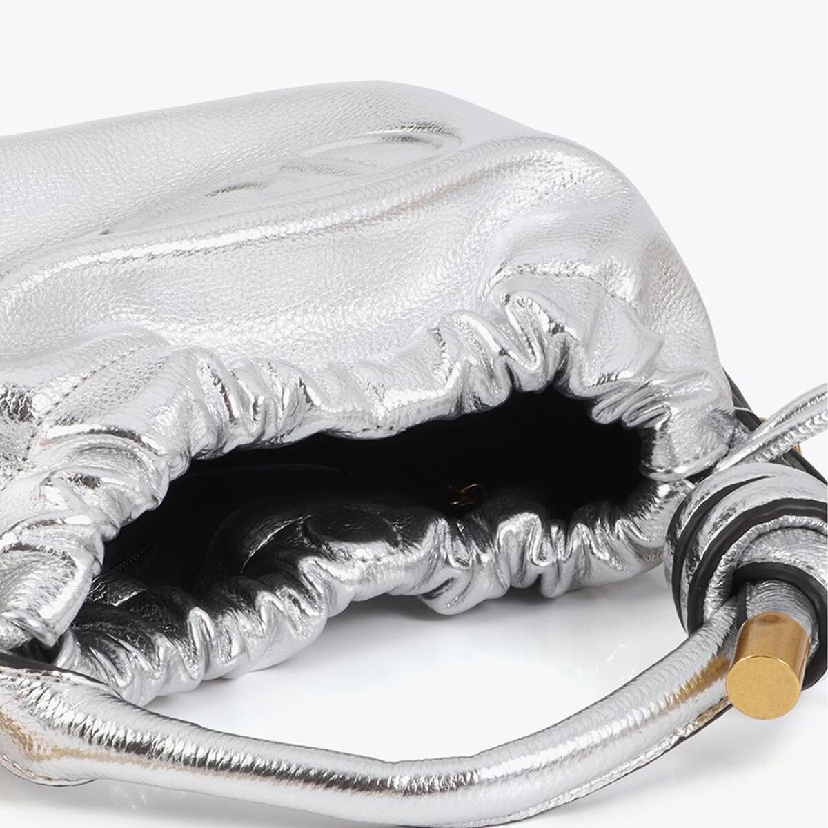 Piatto per caramelle dorato con logo ovale in rilievo