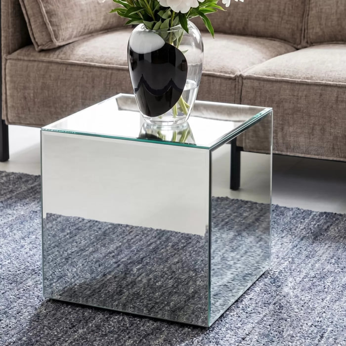 Table d'appoint Luxury 45x45cm argent Kare Design
