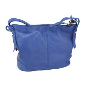 Borse Donna colore Blu-in pelle Made in Italy 34x24x12cm