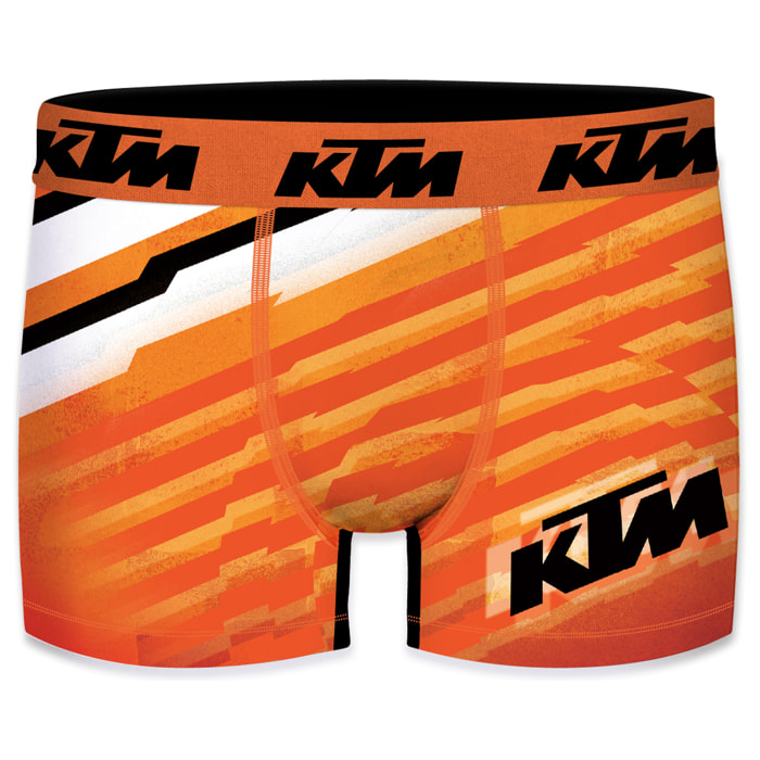 Pack 2 Boxers KTM - microfibra (92% poliéster - 8% elastano) - con los colores característicos de la marca KTM