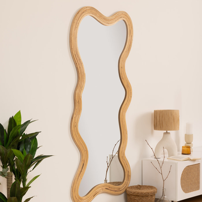 Miroir organique Maggie rotin 179x86cm