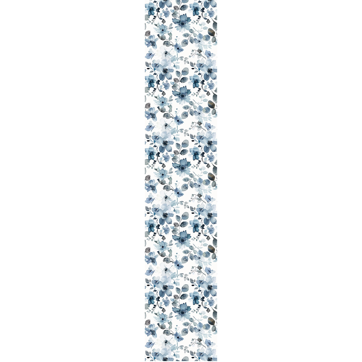 Papier peint intissé pré-encollé - AQUARELLES FLEURS GRIS-BLEU - 1 rouleau