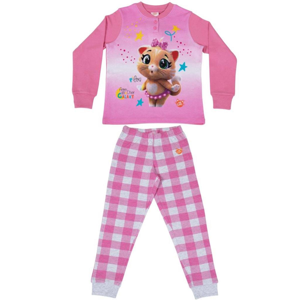 Pigiama Bambina Milady 44 Gatti Rosa Lei 44 Gatti Multicolor