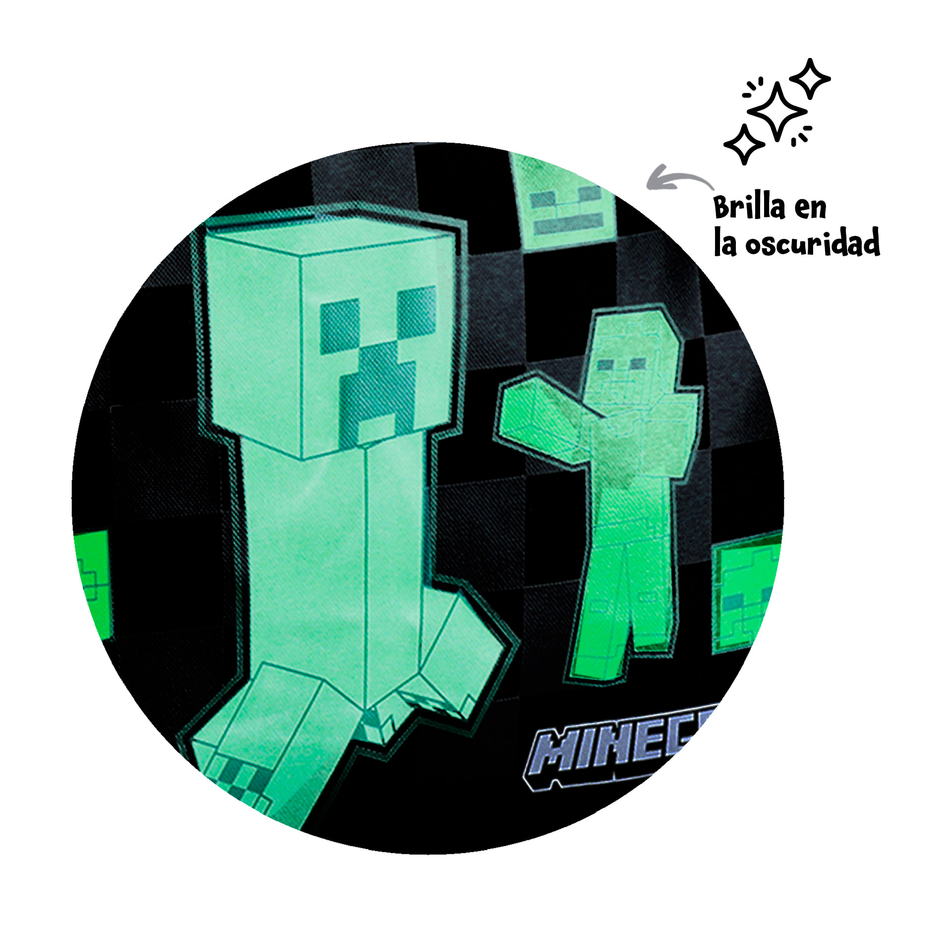 Zaino americano Minecraft Creeper, adattabile all'auto. Scomparto per laptop.