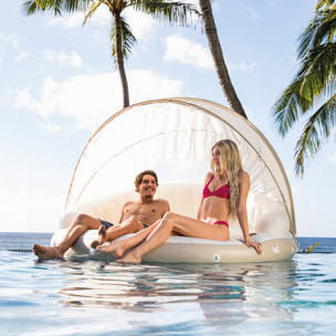 Intex Materassino Mare Isola Galleggiante con Parasole, 199x150 cm