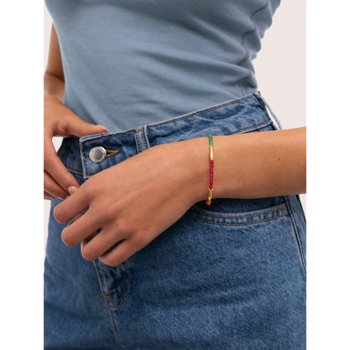 Pulsera Dye Peces Acero Baño Oro