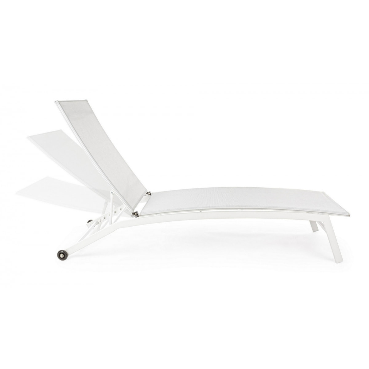 Lettino NILDAS reclinabile bianco