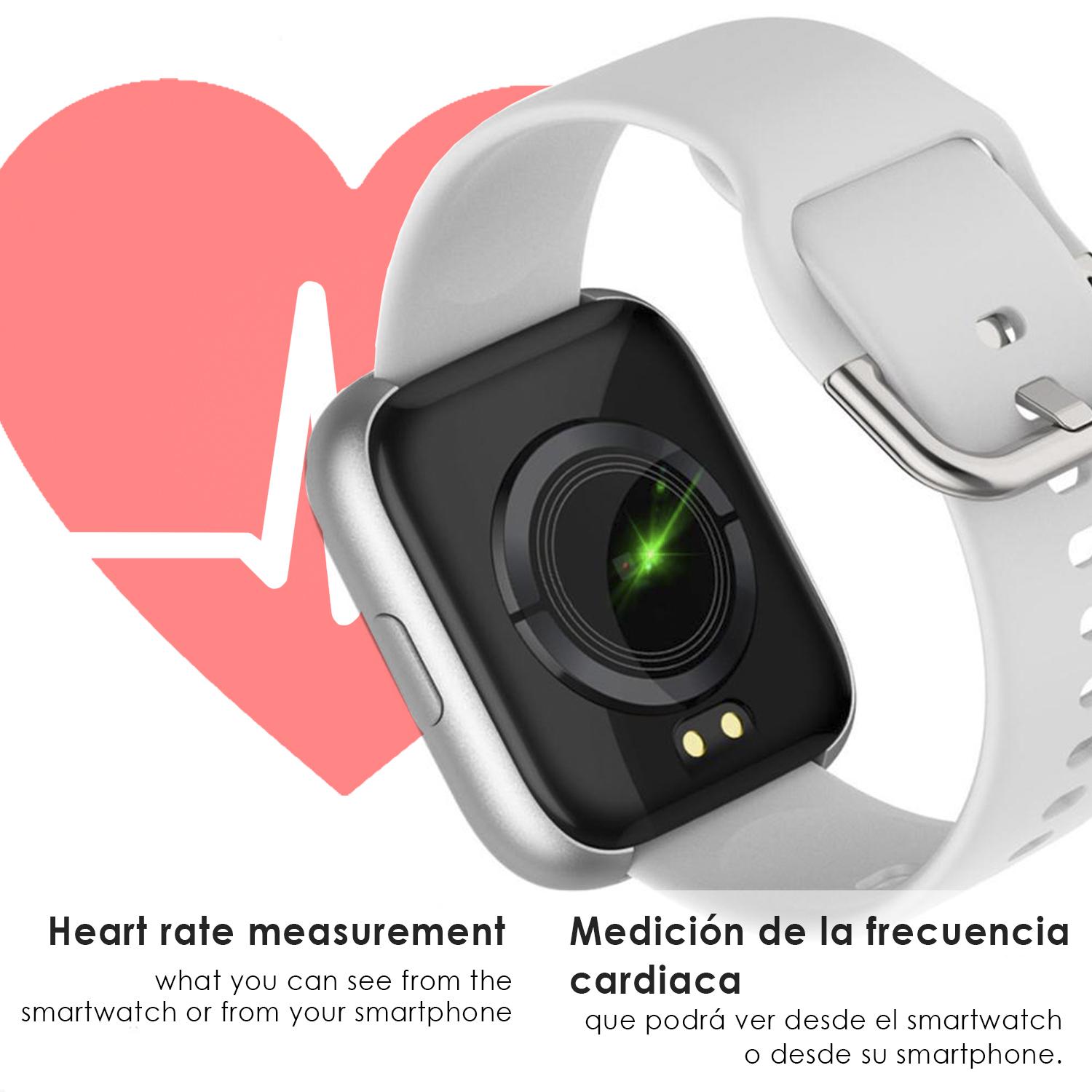 Smartwatch P6 con 7 modos deportivos, oxígeno en sangre, pulso, notificaciones iOS y Android