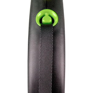 Laisse Black Design S Tape 5m black/ green Flexi FU12T5-251-S-CG