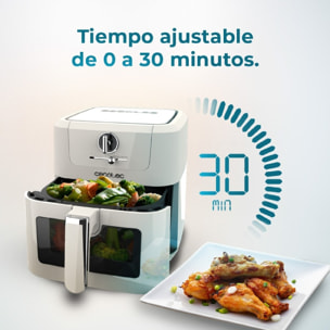 Cecotec Freidora de Aire sin Aceite de 5 L con Ventana Air Fryer Cecofry Antique