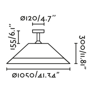 SAIGON OUT C100 S Suspension fixe beige