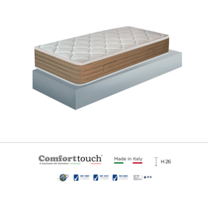 "Up" H26 cm 90x200 guanciale Hydrogel OMAGGIO a molle insacchettate indipendenti ,7 zone a portanza differenziata arrotolato