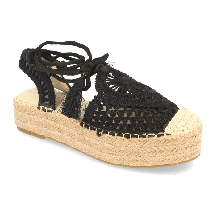 Sandalias de Plataforma con Yute