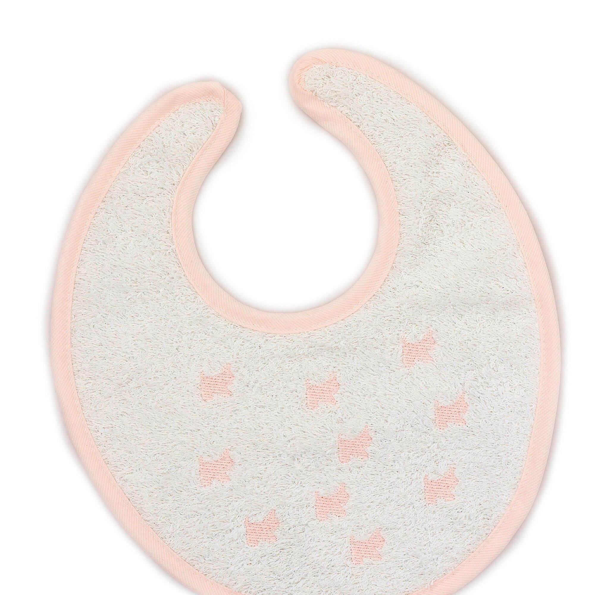 Babero Redondo Velcro Perritos-Coronas-Estrellitas Rosa Talla Uni