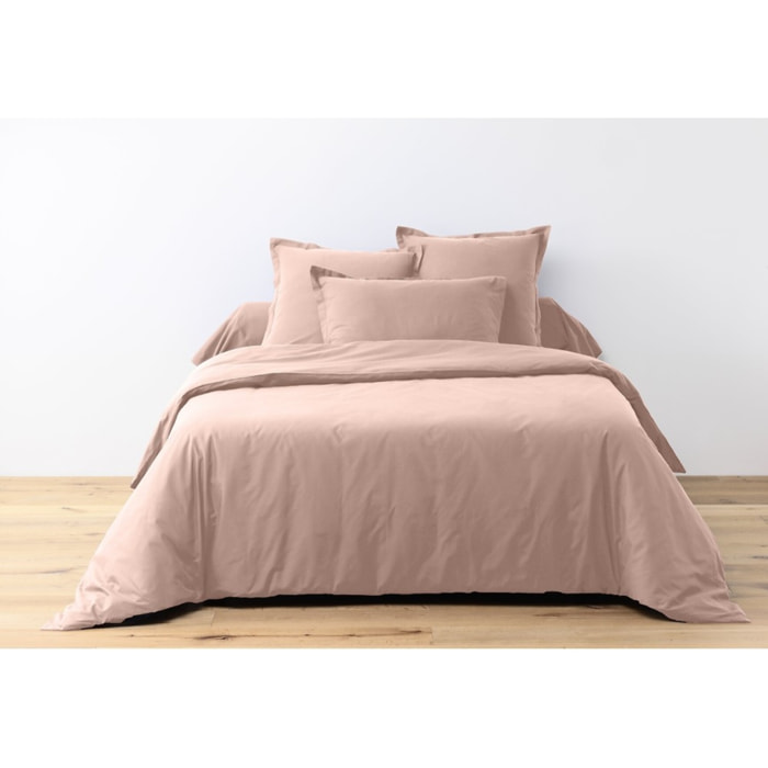 Parure Housse De Couette + 1 taie 100% Coton 57fils Blush