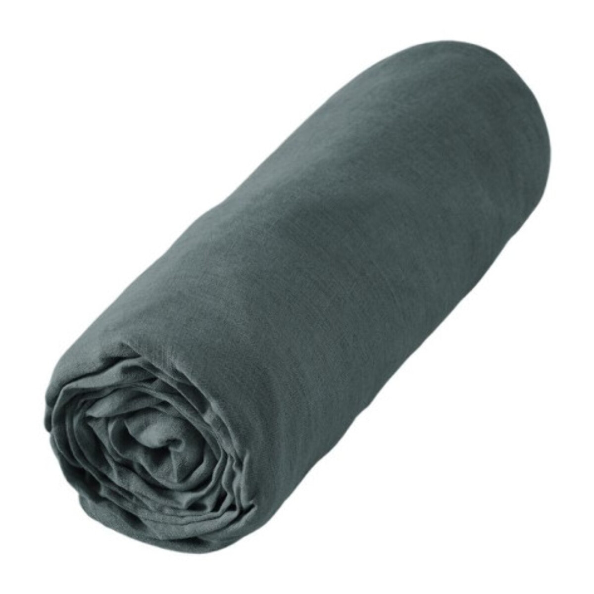Drap housse 180x200 cm en lin lavé - SOLINE