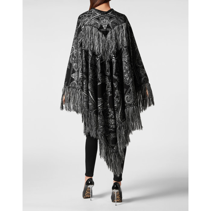 PHILIPP PLEIN Knit Cape PAISLEY