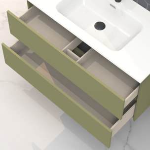 Ensemble de salle de bain IRONA 2C, 100cm, comprend lavabo et miroir