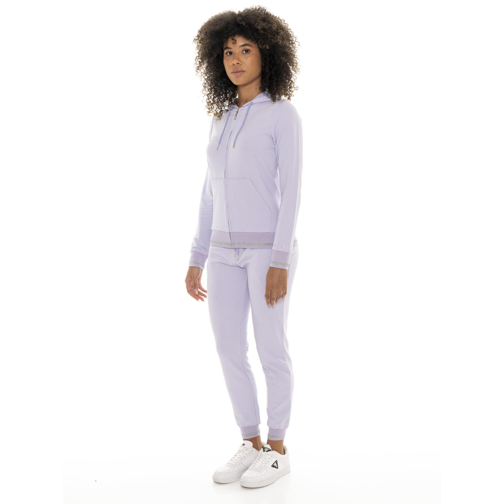 Chándal de mujer Leone Bright con capucha y joggers antisudor con cremallera