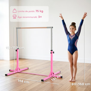 Barre fixe de gymnastique enfant hauteur