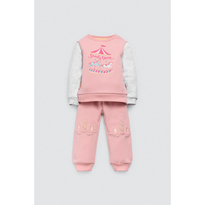 Felpa e jogger per neonato Candy Circus