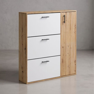 Zapatero Leia Blanco Artik (Blanco Mate) - Roble Nodi