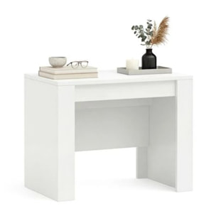Mesa consola extensible Denis en blanco artik 50-235 cm Blanco Artik (Blanco Mate)