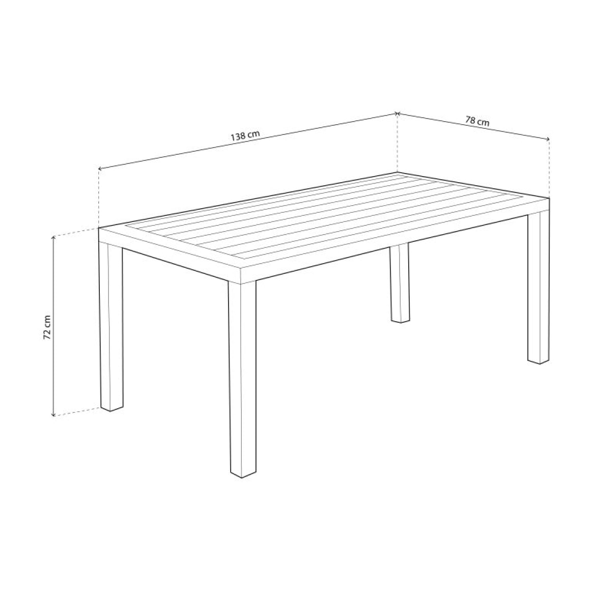 Mesa de exterior Malu Taupé