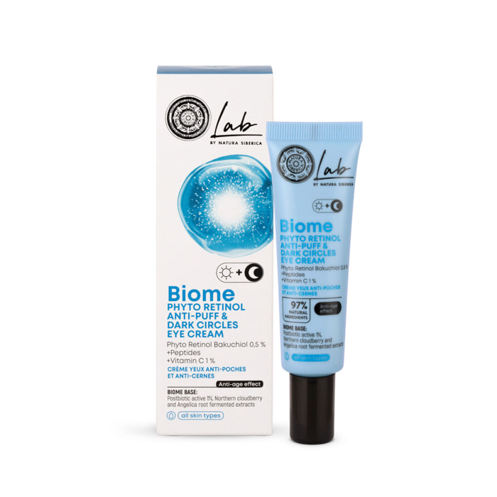 LAB BIOME - Crème regard Rétinol Anticernes et Anti-poches, 30ml